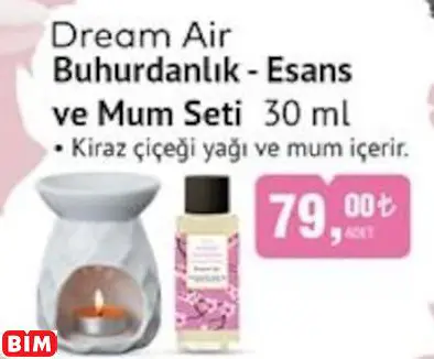 DREAM AİR BUHURDANLIK - ESANS  VE MUM SETİ